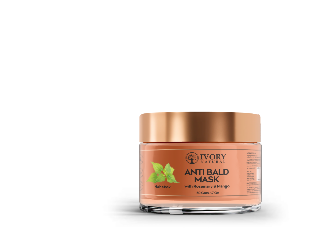 Ivory Natural Bald Mask For Hair - Hair Mask For Less Hair And Hair Thinning | Swadesiicart