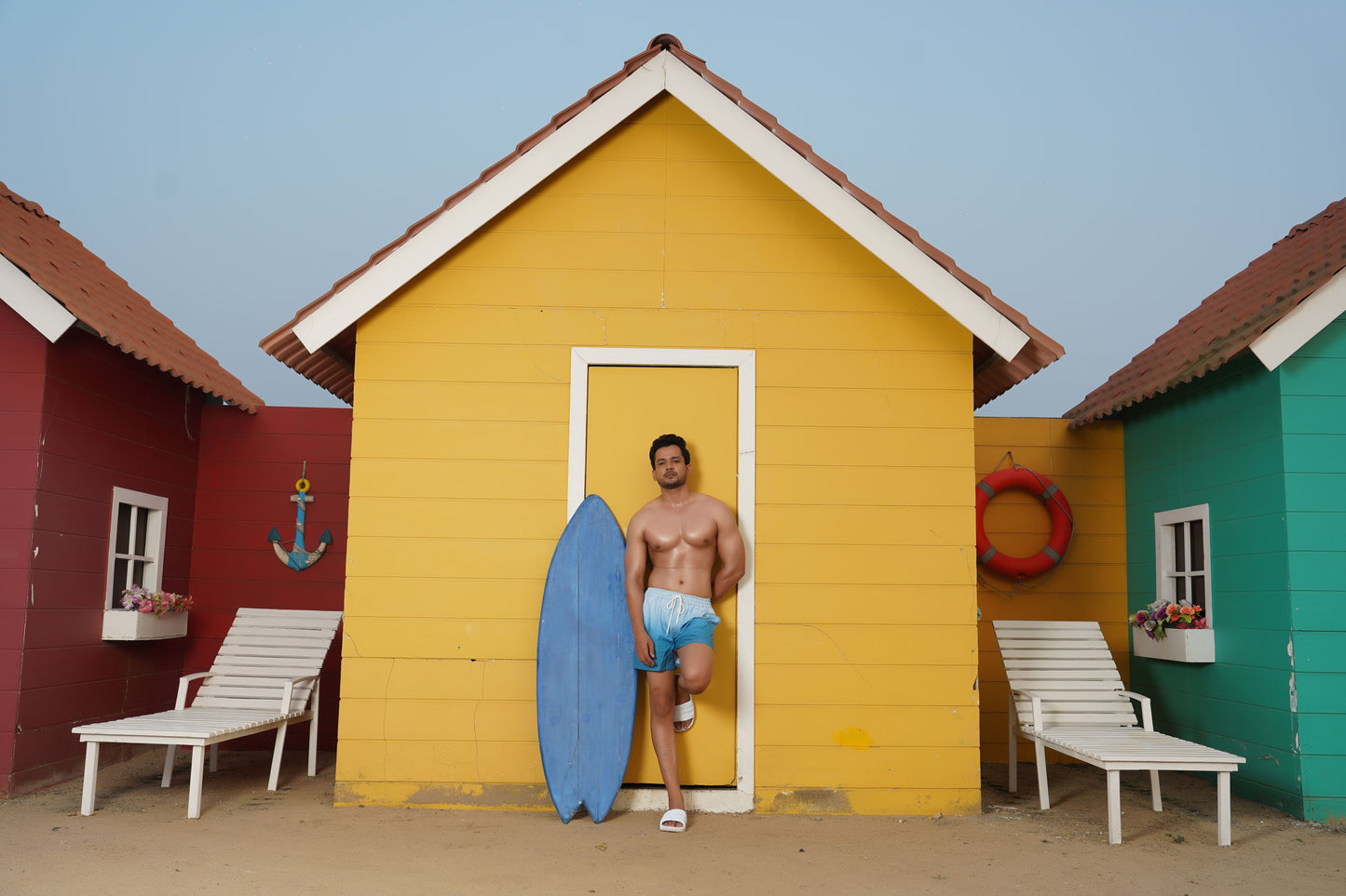 Noroke Sustainable fabric | Poly elastane Ombre Men Swim Shorts | Swadesiicart