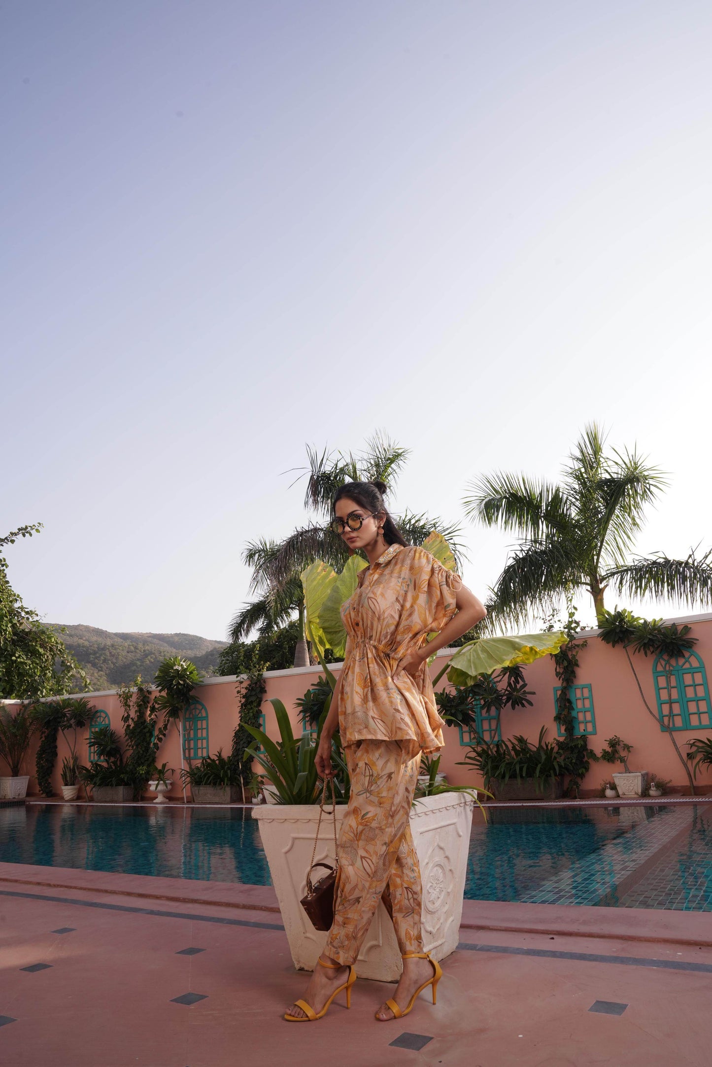 BulBul Ishika Yellow Chanderi Co-Ord Set - Swadesiicart