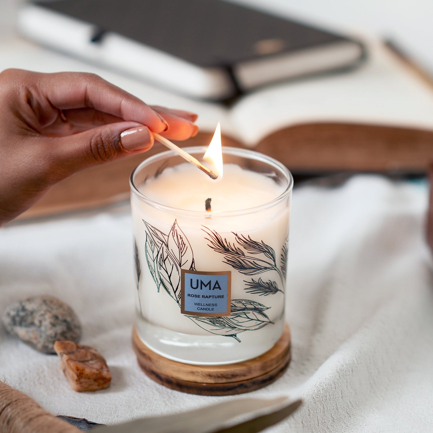 UMA Rose Rapture Wellness Candle