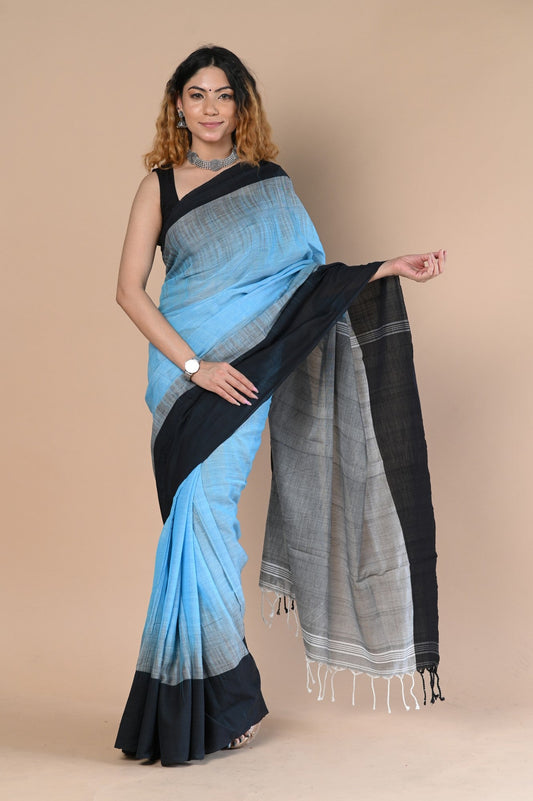 Very Much Indian Handloom Pure Cotton Saree With Handwoven Buttis | Swadesiicart