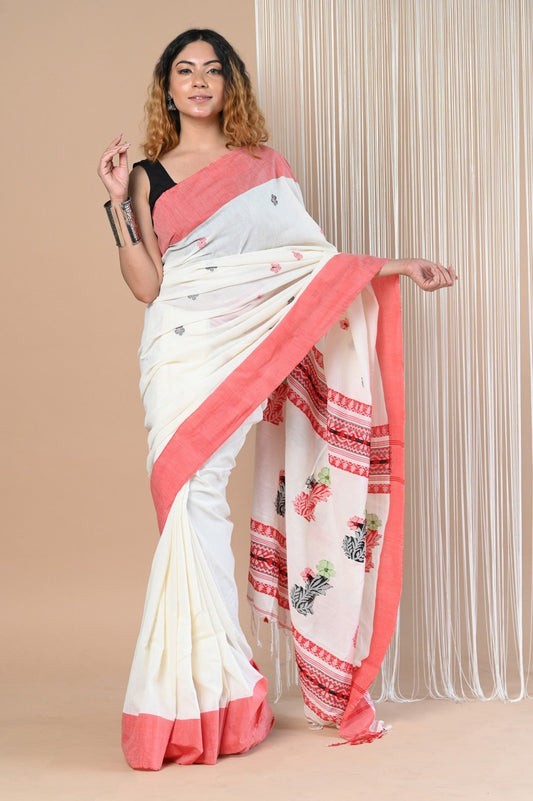 Very Much Indian Premium Cotton - Handloom Pure Cotton Saree | Swadesiicart