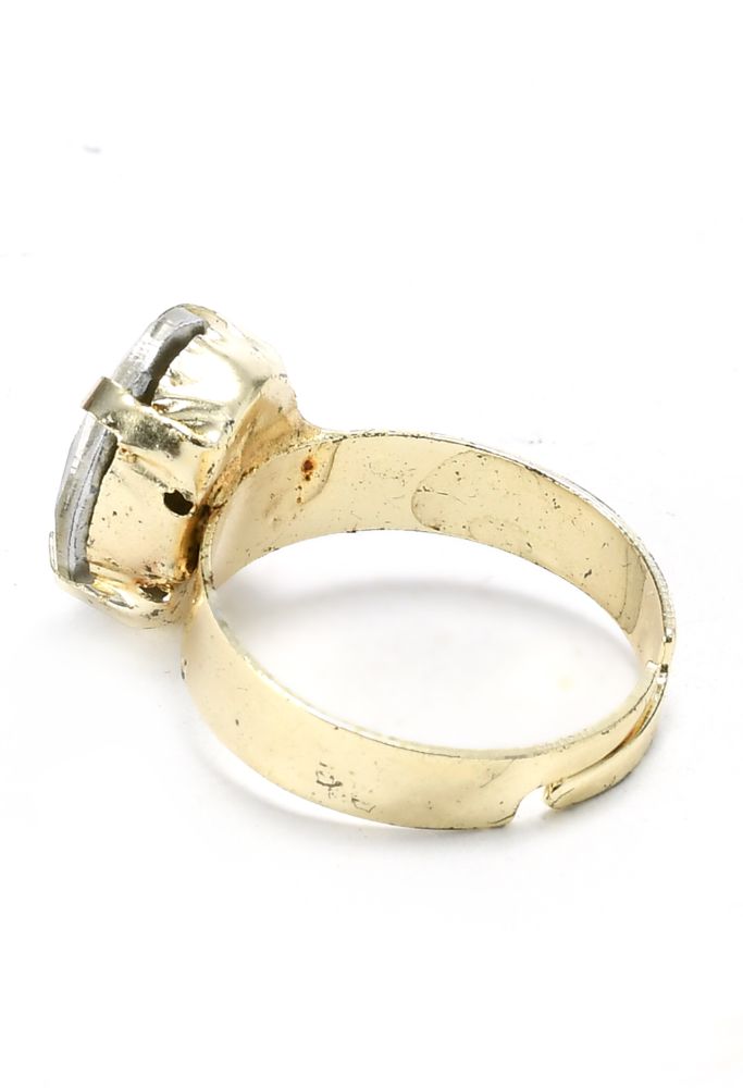 Mominos Fashion Johar Kamal Gold-Polished Finish Stone Choker For Women (White) | Swadesiicart