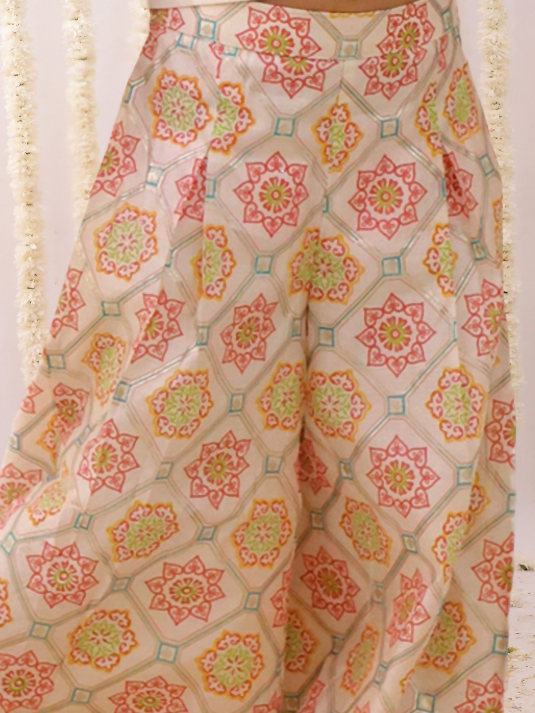 Lil Drama Mishti Off White Top and Pant Set For Girls | Swadesiicart