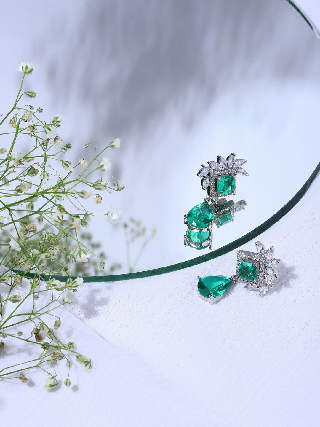 Green Studs- Ruby Raang | Swadesiicart