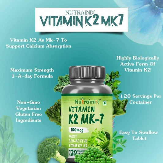 Nutrainix Vitamin K2 MK-7 55mcg Tablets | Swadesiicart