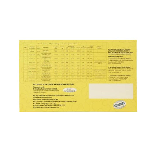 Sri Krishna Sweets Aura Sparkle (Assorted Ghee Sweets) | Swadesiicart