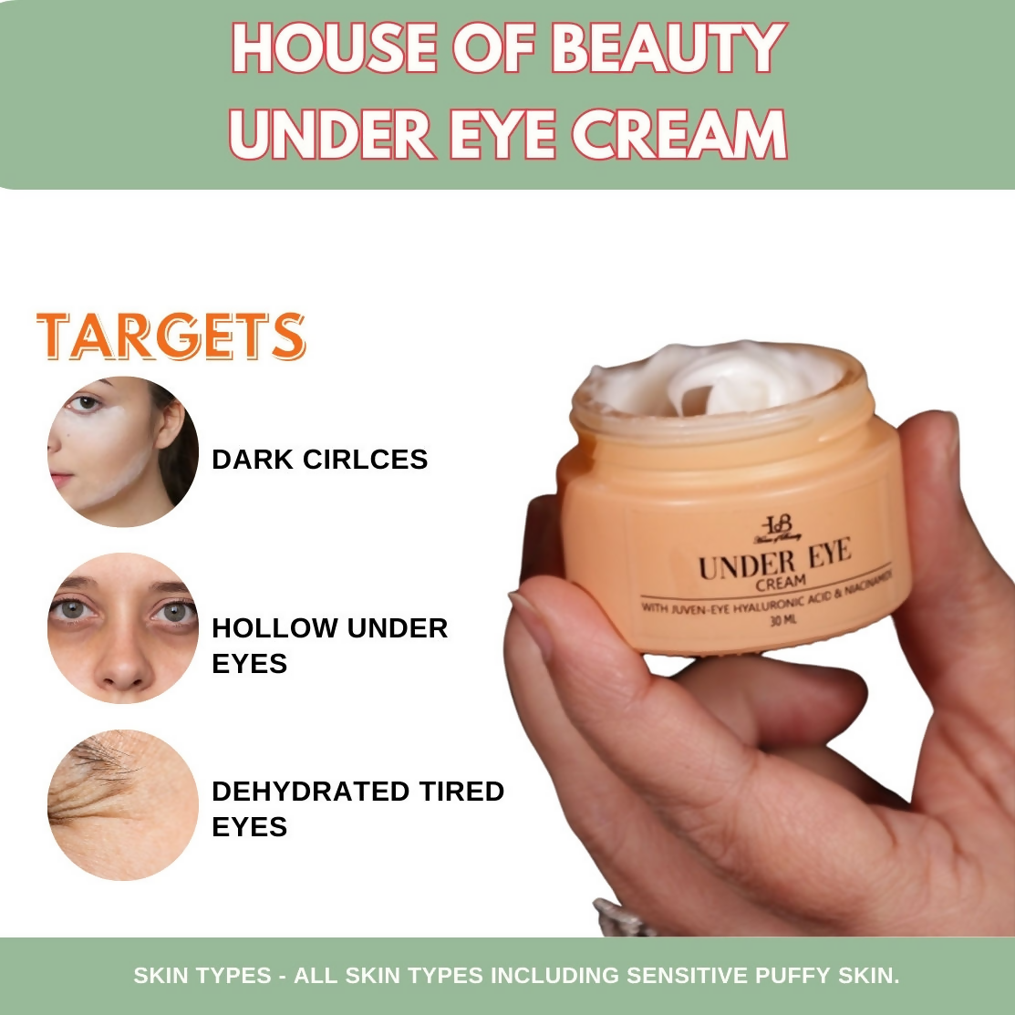 House of Beauty Under Eye Cream - Swadesiicart