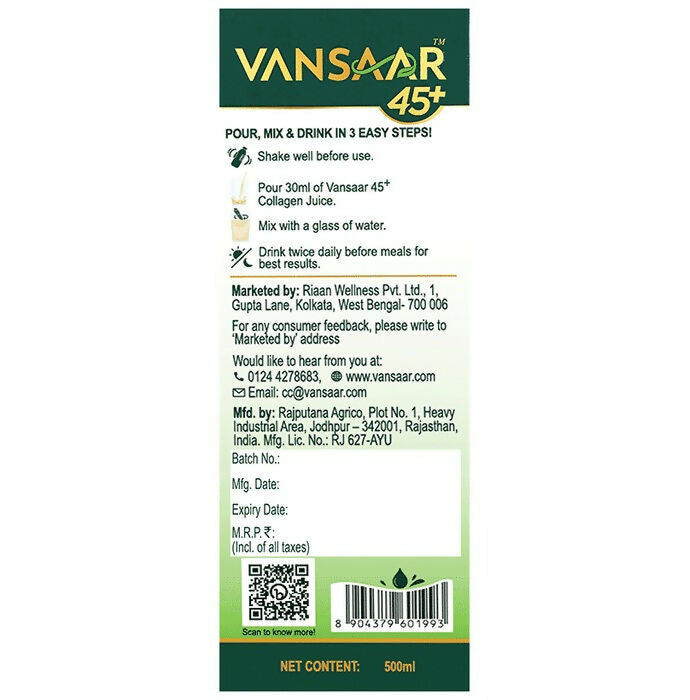 Vansaar 45+ Collagen Juice - Swadesiicart