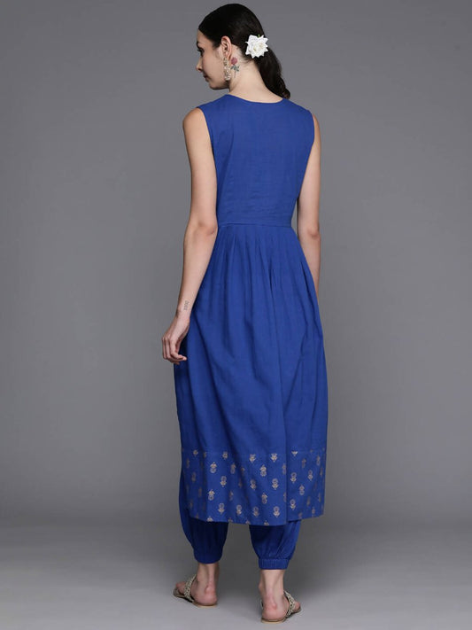 Ahalyaa Women's Traditional wear Kurta Set - Indigo blue | Swadesiicart