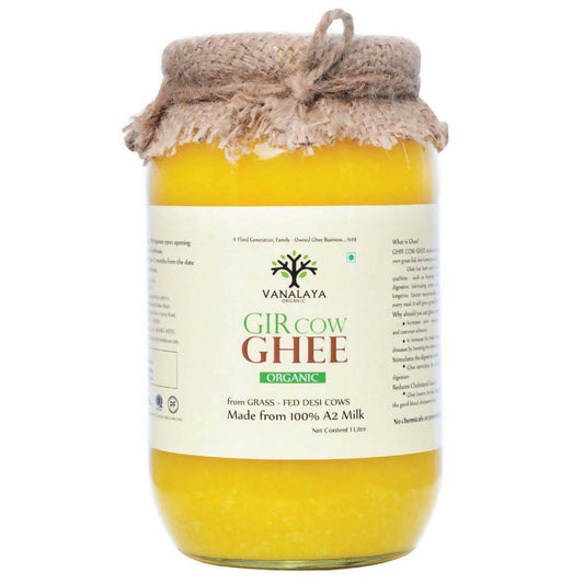 Vanalaya Organic Gir Cow Ghee | A2 Milk Prepared By Traditional Bilona Method | 100 % Pure A2 Ghee, Natural & Healthy - Swadesiicart