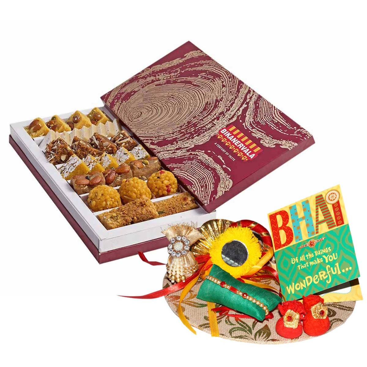 Bikanervala Mix Sweets Rakhi Gift | Swadesiicart