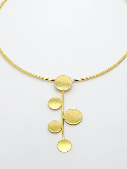 NVR Women Gold-Polished Circular Choker Necklace | Swadesiicart
