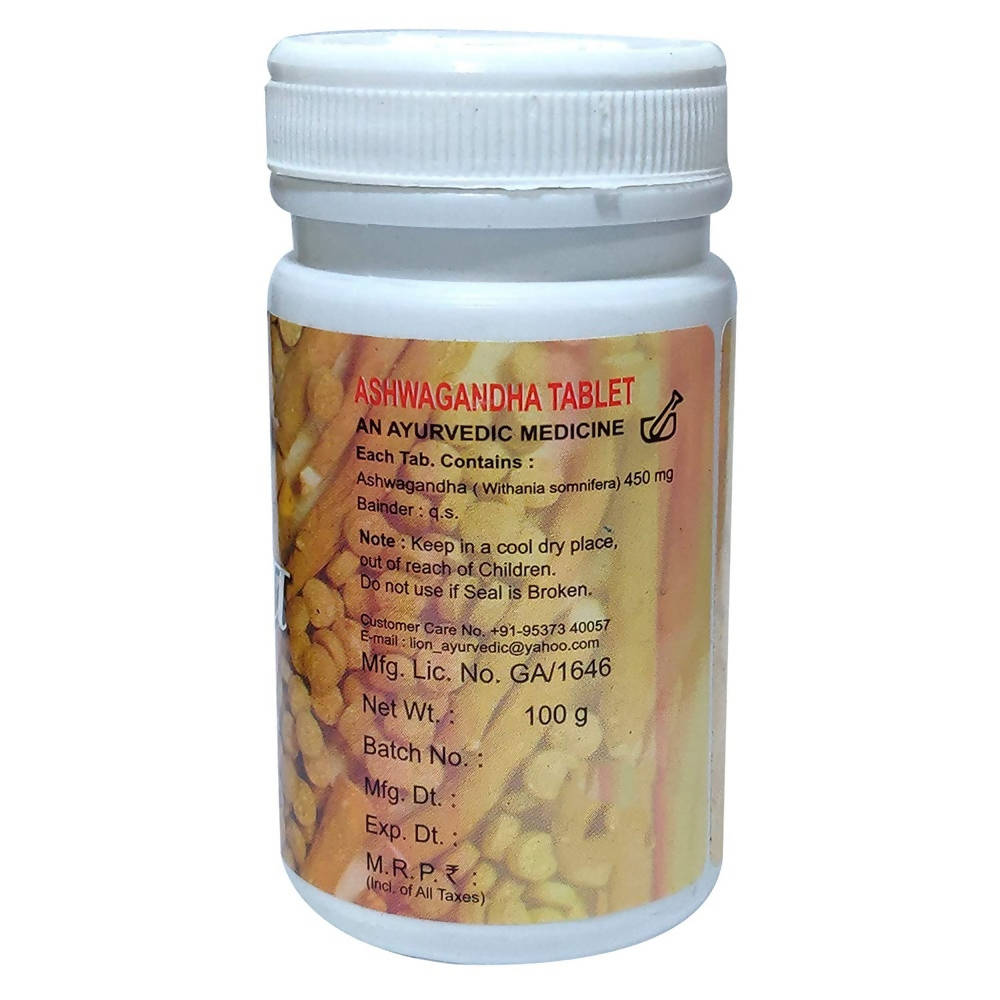 Lion Brand Ayurveda Ashwagandha Tablet | Swadesiicart