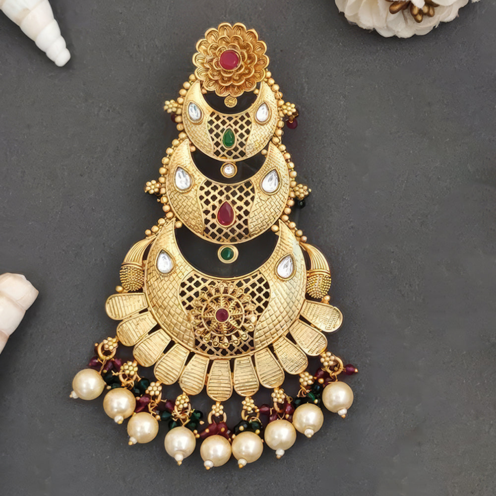 JS Fashion North Style Antique Jewellery Rajwadi Polish Long Earrings for Women | Swadesiicart