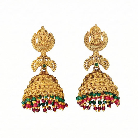 JS Fashion Rajwadi Polish Traditional Temple Earrings for Women & Girls | Swadesiicart