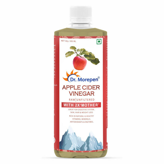 Dr. Morepen Apple Cider Vinegar With 2x Mother for Weight Management, Immunity, Skin & Hair - Dr Morepen