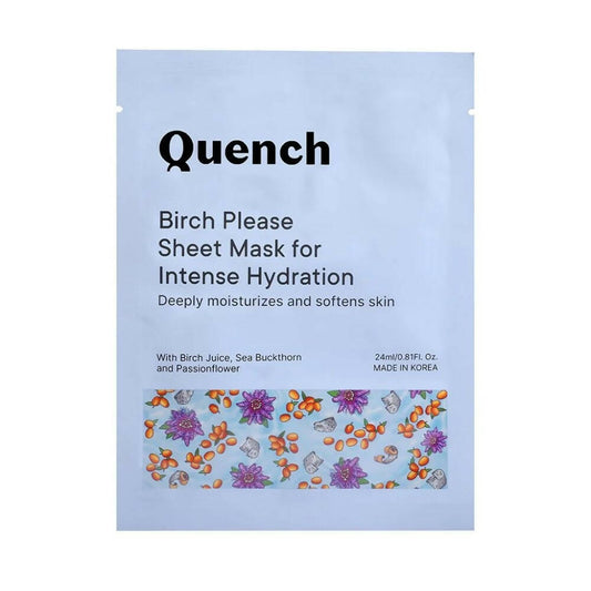 Quench Botanics Birch Please Sheet Mask for Intense Hydration - Korean Skincare | Swadesiicart