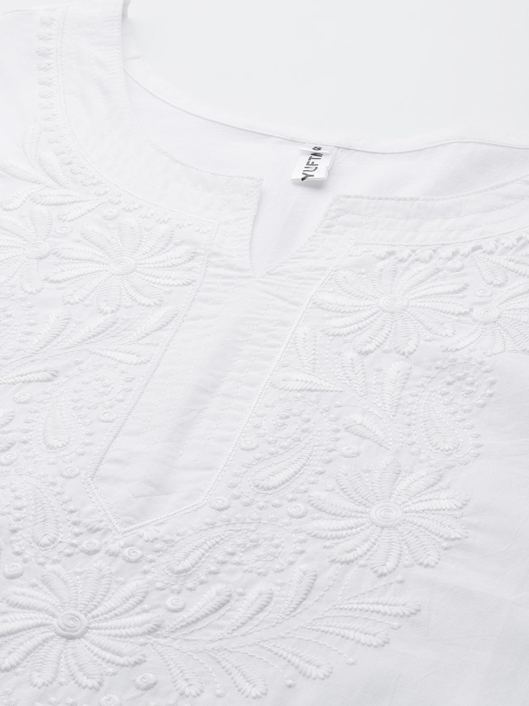 Yufta Embroidered Cotton Kurta - Swadesiicart