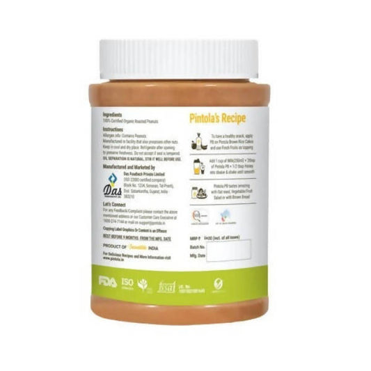Pintola Organic Crunchy Peanut Butter - Swadesiicart