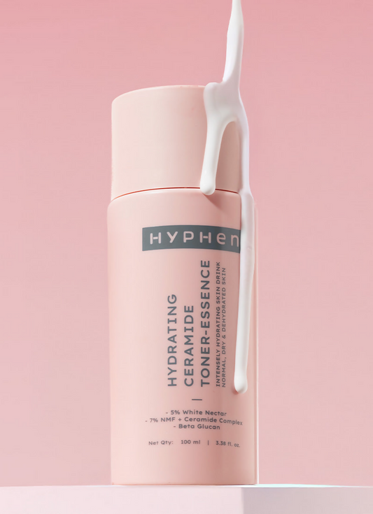 Hyphen By Kriti Sanon 7% Ceramides-Nmf Milky Toner Essence With 5% Glass Skin Blend Of Rice Water Snow Mushroom & Oatmeal | Swadesiicart
