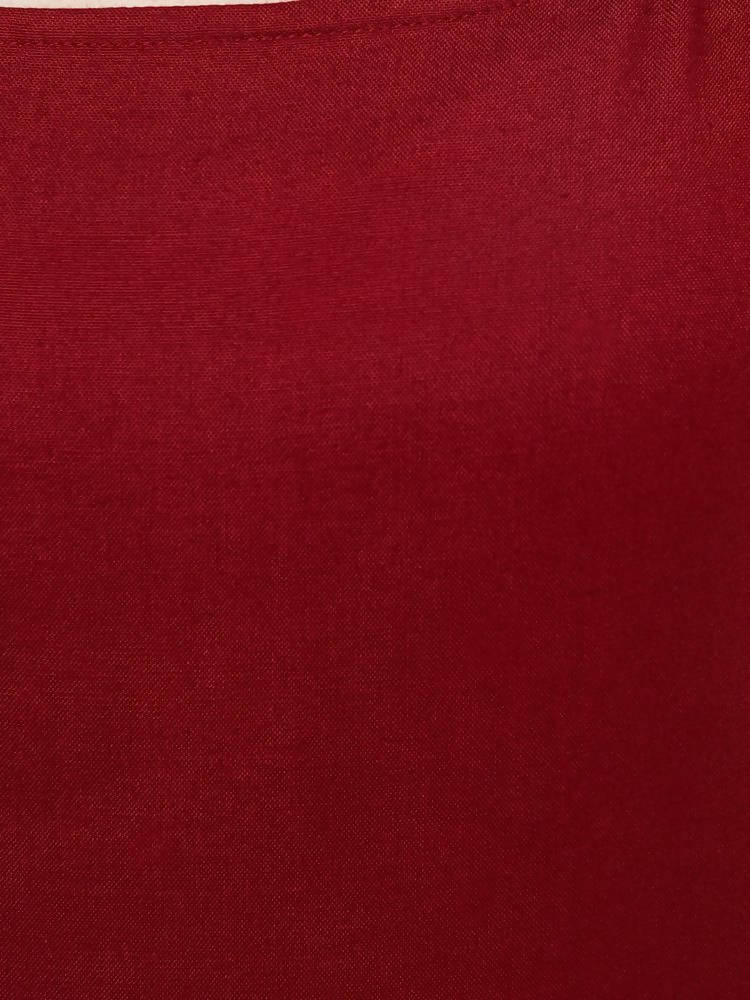 Indya Women Maroon Solid Straight Kurta - Swadesiicart