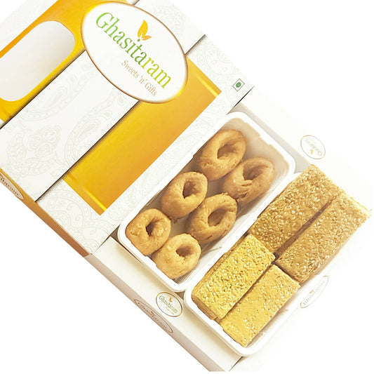 Ghasitaram Sankranti /Lohri Gifts Sweets-Khajoor And Gachak Hamper | Swadesiicart