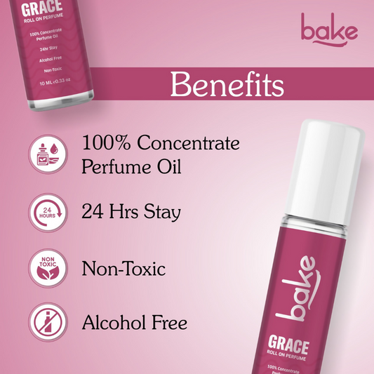 Bake Grace 100% Concentrated Perfume Oil Roll on Fragrance For Men & Women - White Oud | Swadesiicart