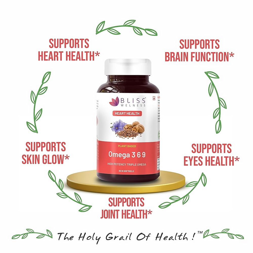 Bliss Welness Omega 3 6 9 Softgel Capsules - Swadesiicart