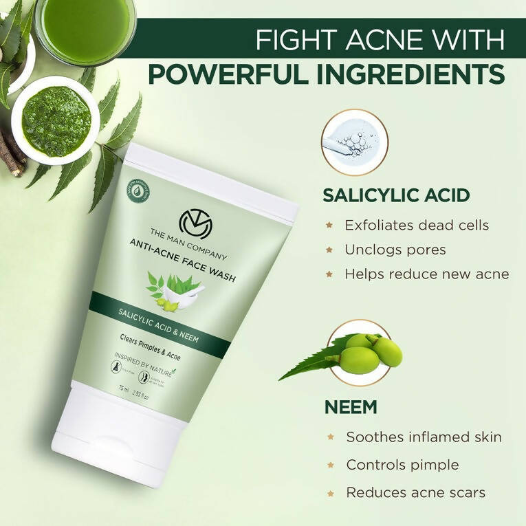 The Man Company Anti-Acne Face Wash - Swadesiicart
