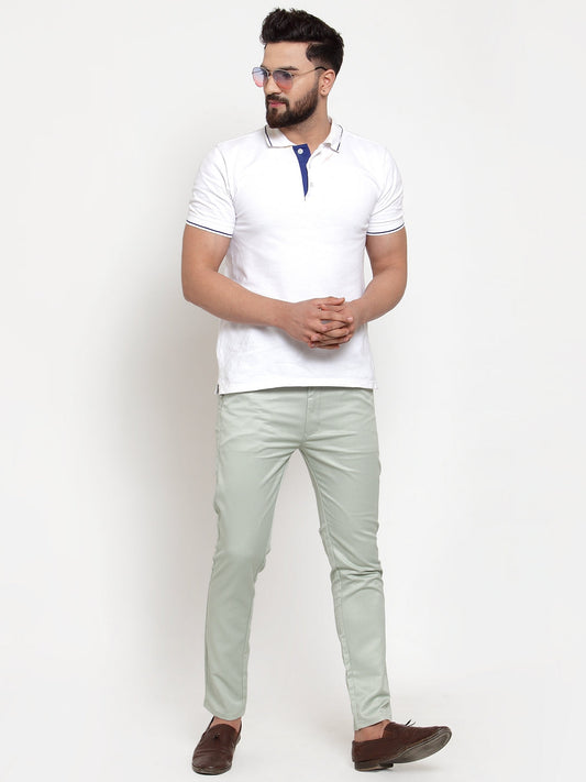 Jainish Men's Green Solid Formal Trousers ( FGP 253Pista ) | Swadesiicart