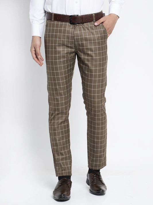 Jainish Men's Brown Formal Trousers ( FGP 260Coffee ) | Swadesiicart