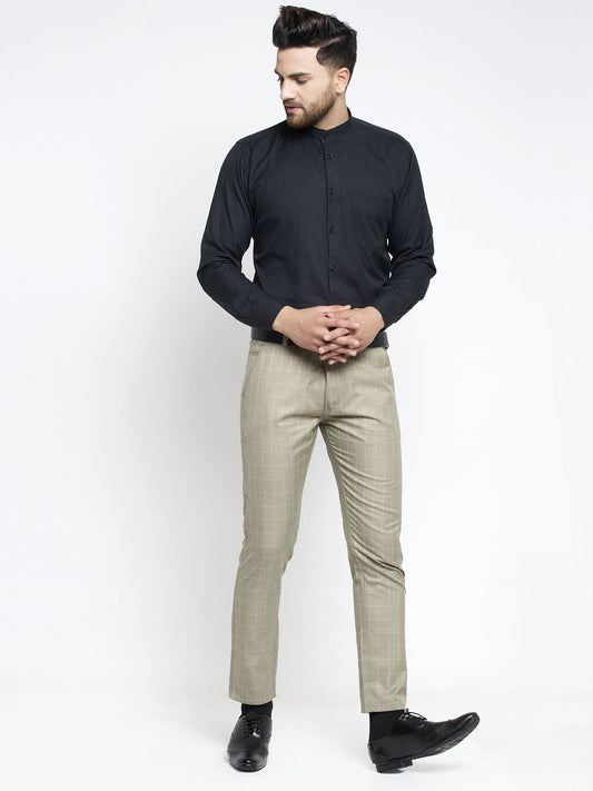Jainish Men's Green Formal Trousers ( FGP 260Pista ) | Swadesiicart