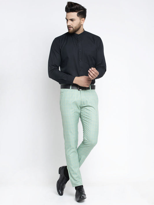 Jainish Men's Green Formal Trousers ( FGP 260Sea-Green ) | Swadesiicart