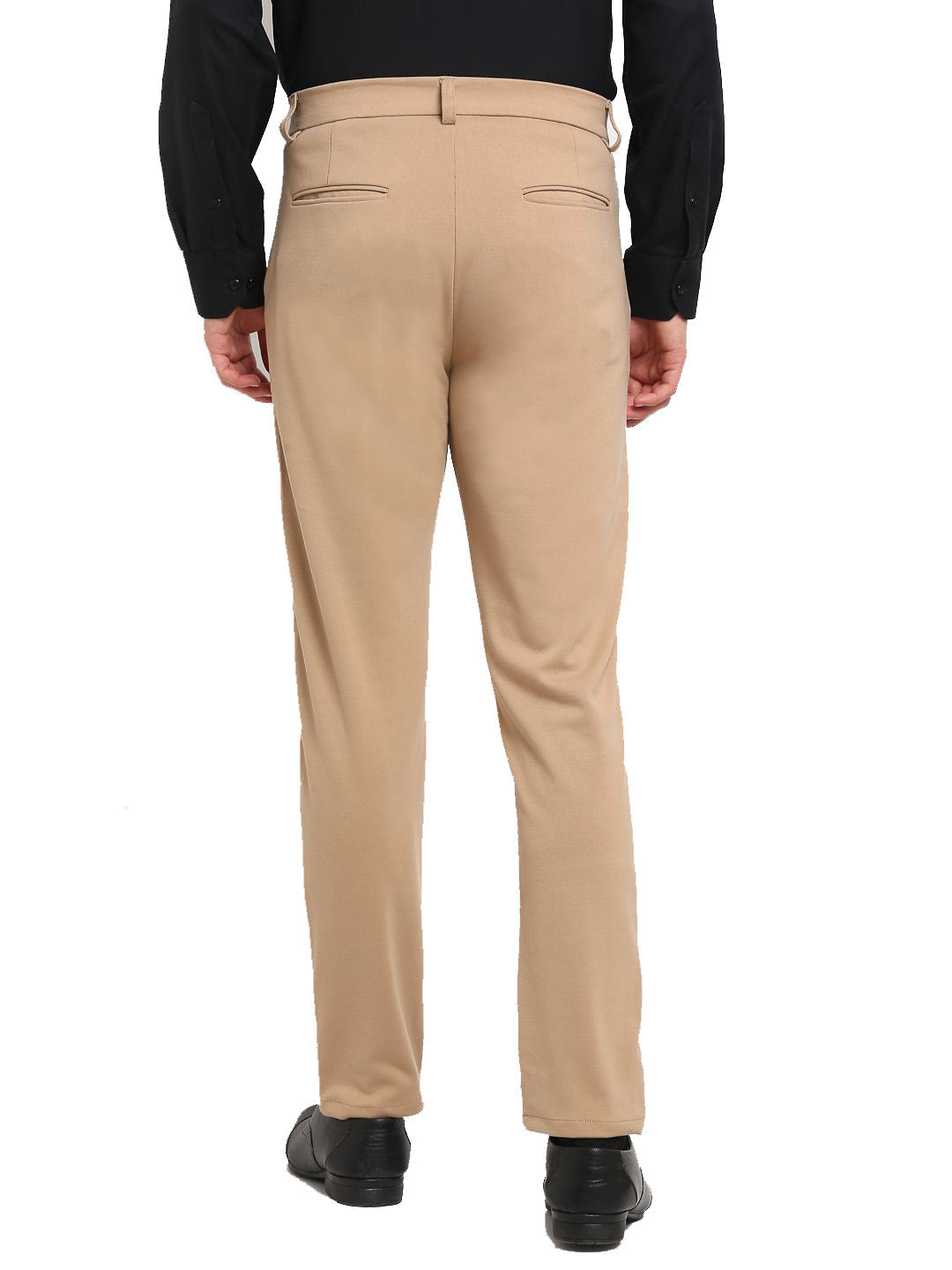 Jainish Men's Beige 4-Way Lycra Tapered Fit Trousers ( FGP 269Beige ) | Swadesiicart