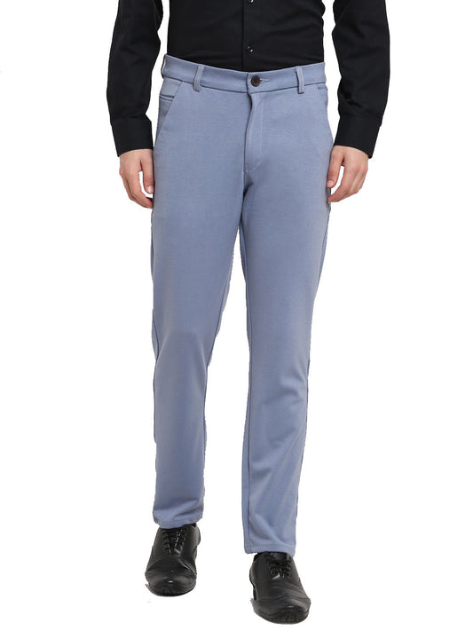 Jainish Men's Grey 4-Way Lycra Tapered Fit Trousers ( FGP 269Grey ) | Swadesiicart