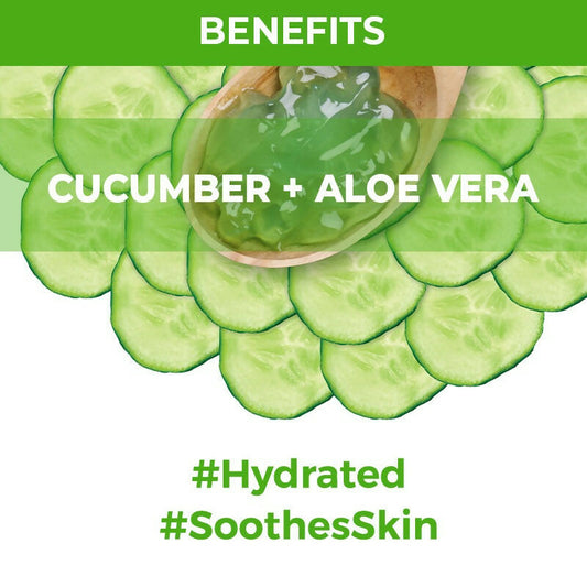Nykaa Skin Secrets Indian Rituals Cucumber + Aloe Vera Sheet Mask For Toned & Hydrated Skin - Swadesiicart