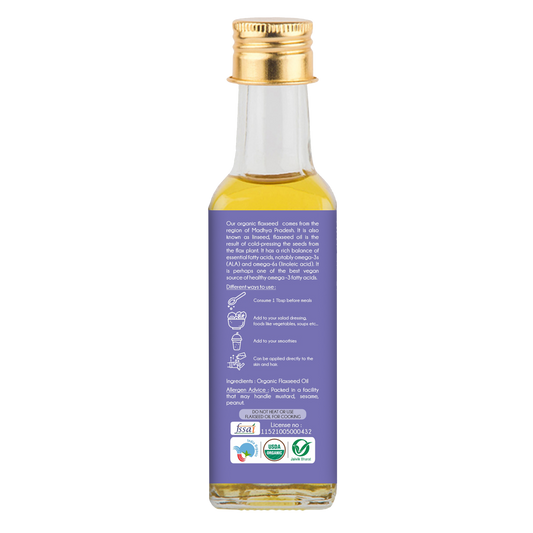 Praakritik Organic Flaxseed Oil - Swadesiicart