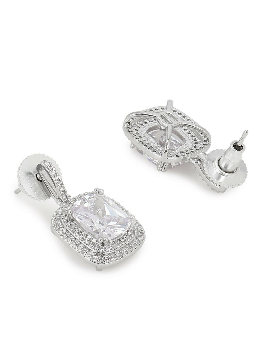 Silver Earrings- Ruby Raang | Swadesiicart