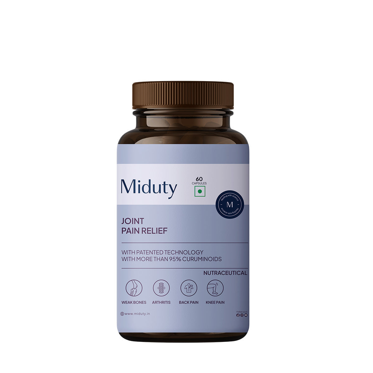 Miduty by Palak Notes Joint InflamEaze Capsules (Formerly Joint Pain Relief) | Swadesiicart