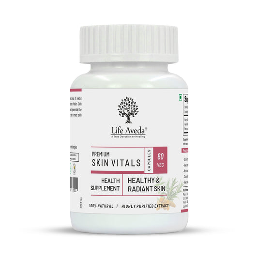Life Aveda Premium Skin Vitals Veg Capsules - Aveda Ayur