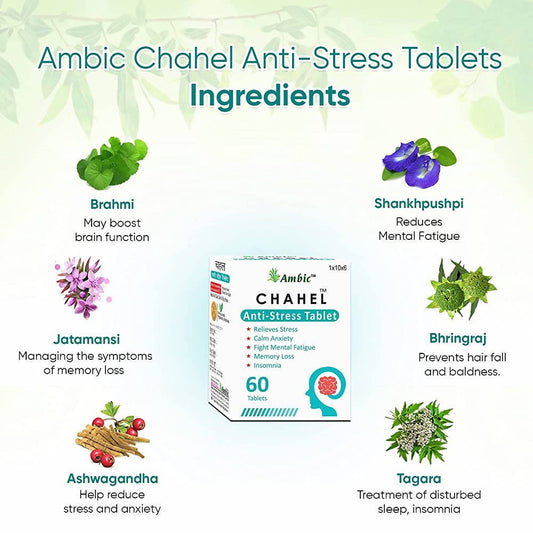 Ambic Chahel Anti-Stress Tablets | Swadesiicart