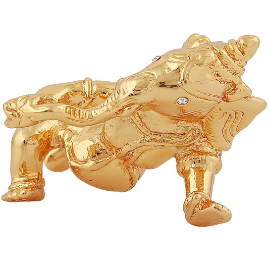 Estele Gold-Polished Spiritual Lord Bal Ganesha Idol for Gifts & HouseWarming/Home/Office Decors - Swadesiicart