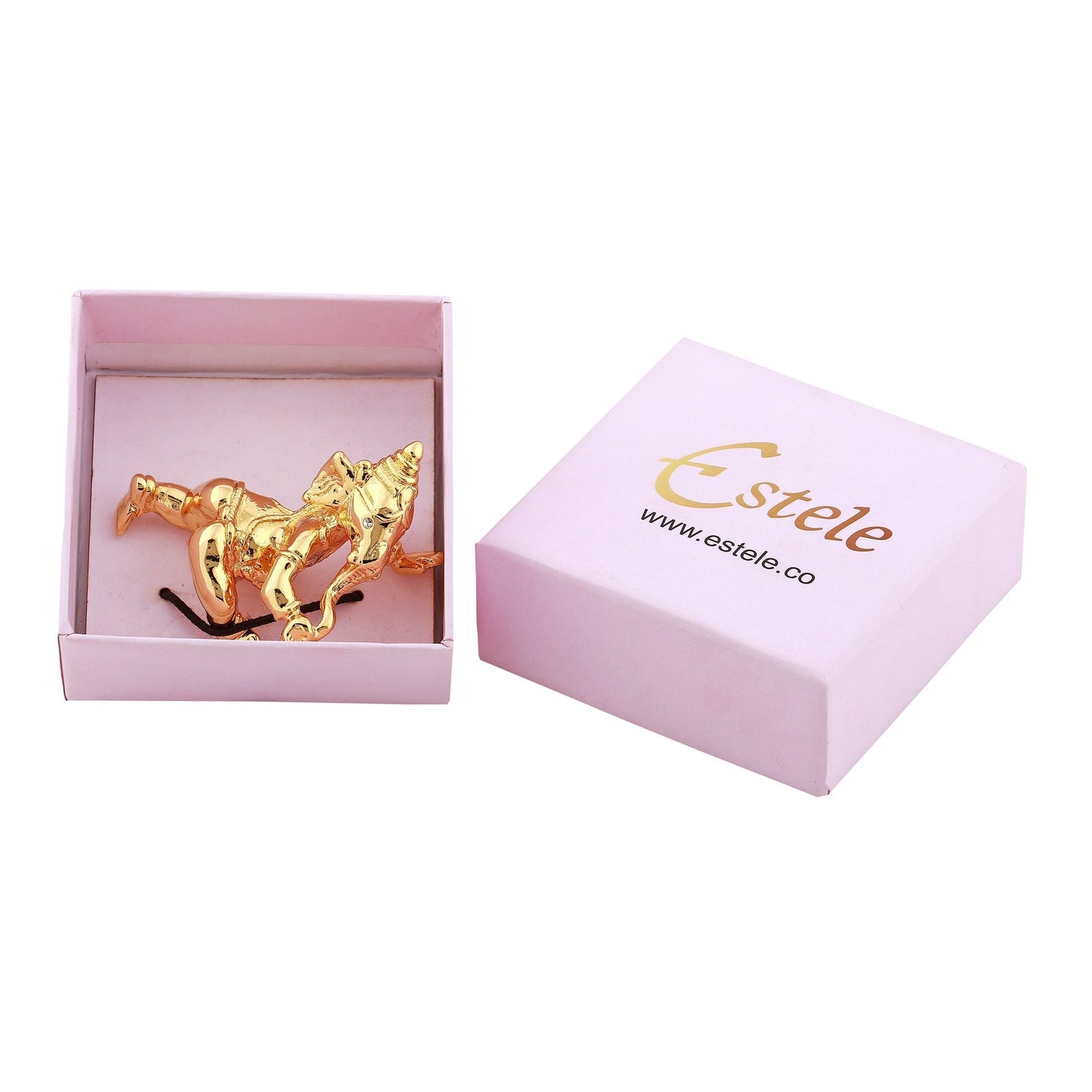 Estele Gold-Polished Spiritual Lord Bal Ganesha Idol for Gifts & HouseWarming/Home/Office Decors - Swadesiicart