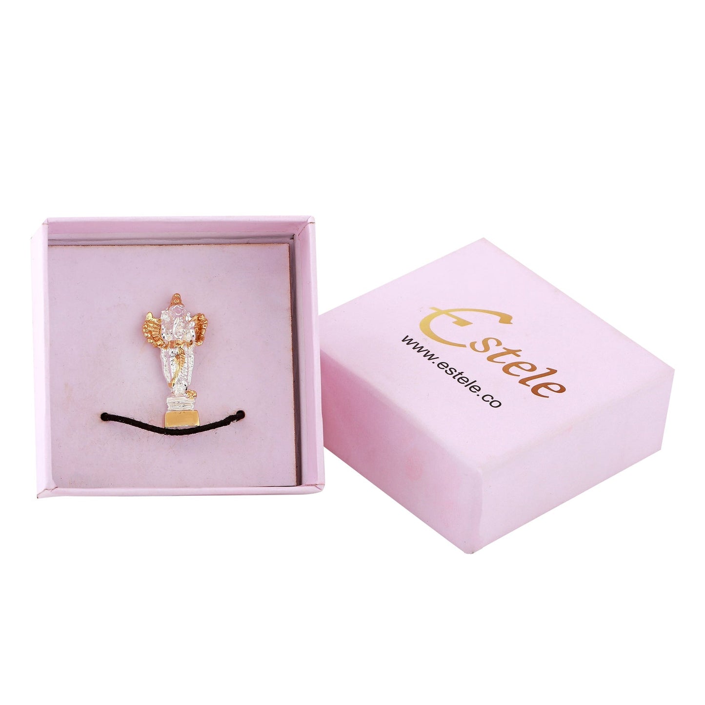 Estele Gold-Polished Spiritual Lord Standing Ganesha Idol for Gifts & HouseWarming/Home/Office Decors - Swadesiicart