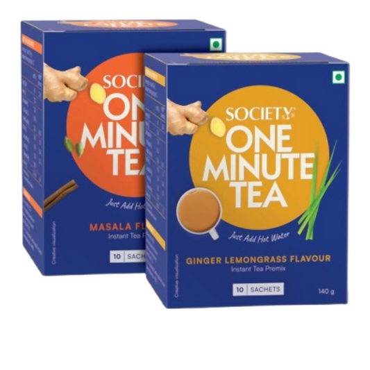 Society OMT Masala & OMT Ginger Lemongrass Flavour Tea Premix Combo