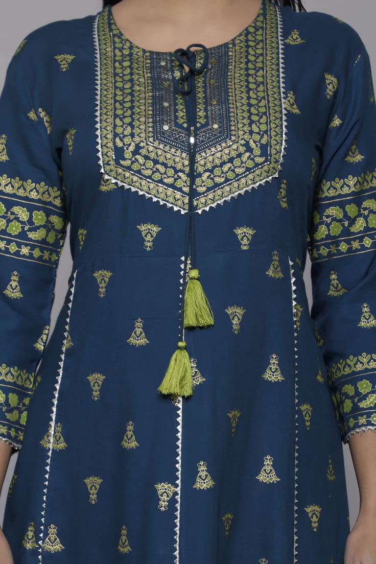 Indian Clothing Women's Ethnic Kurta With Pant and Dupatta - NOZ2TOZ - Swadesiicart