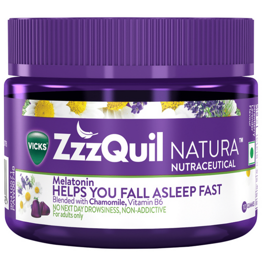Vicks ZzzQuil Natura Melatonin Sleep Gummies | Swadesiicart