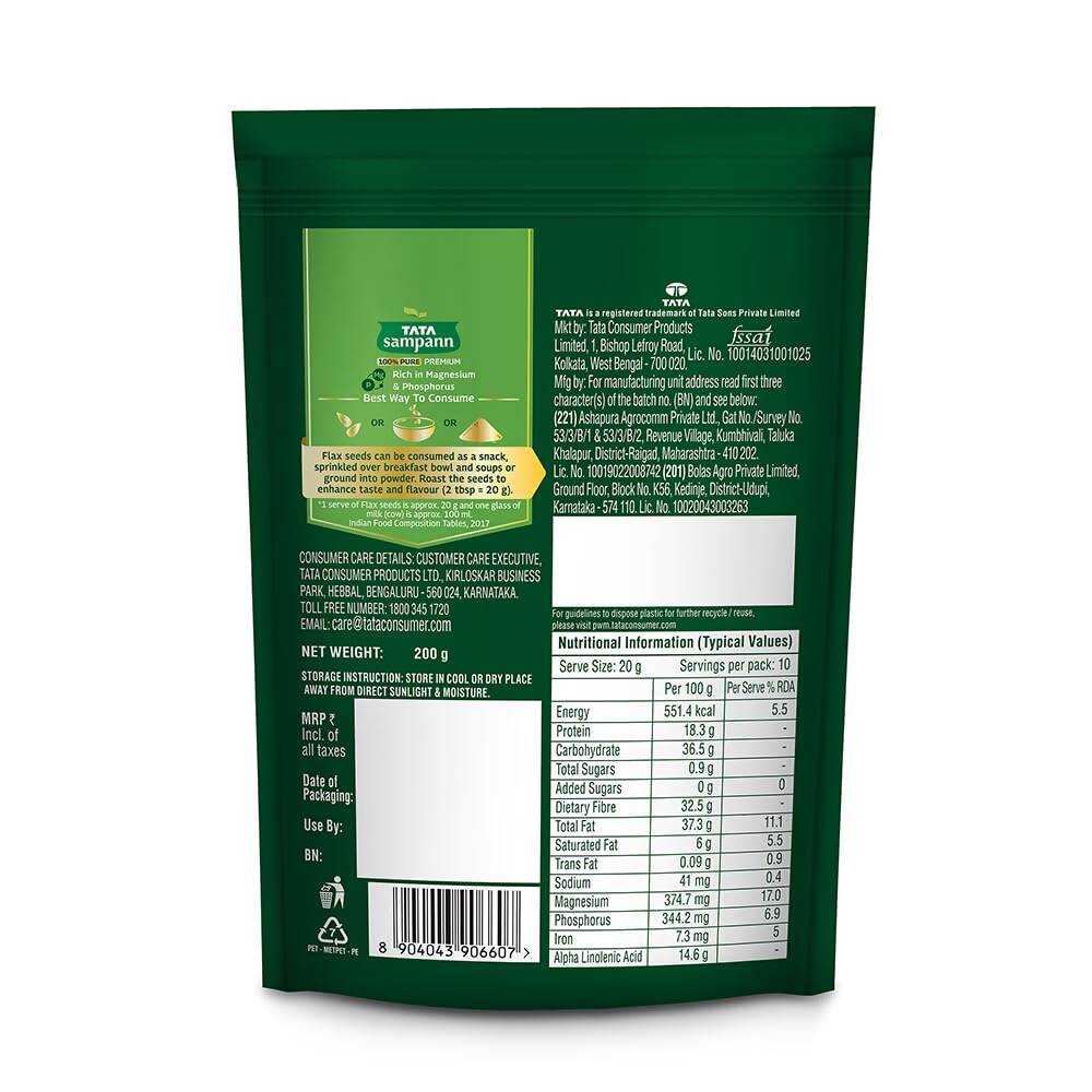 Tata Sampann Premium Flax Seeds - Swadesiicart