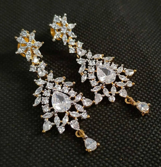 White Designer Earrings | Swadesiicart